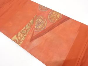 幾何学に華紋織り出し名古屋帯（着用可）